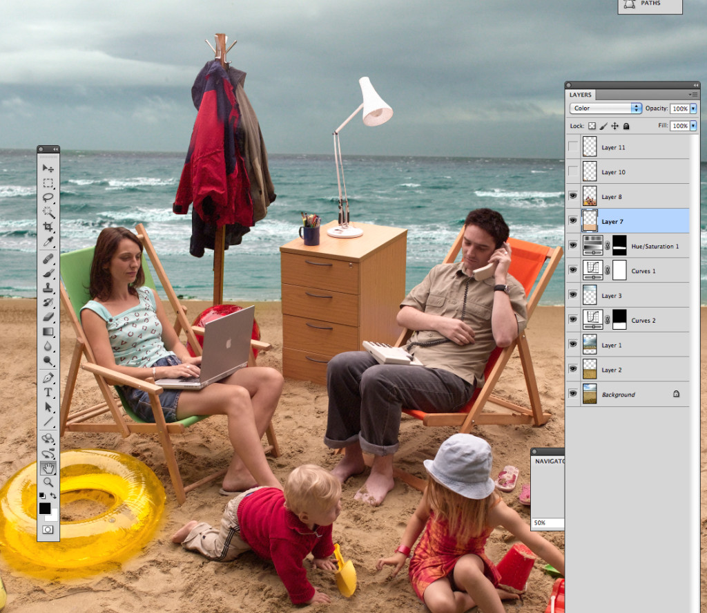 Editing composite image in Photoshop for PCS