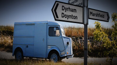 Still from promotional video for vintage vehicle hire business