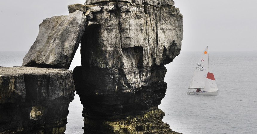 Hafren sailing around Portland Bill