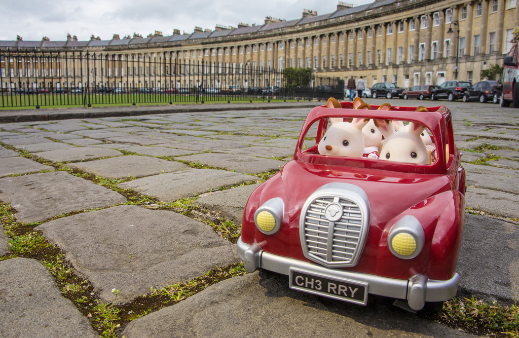 Sylvanian Families enjoying the sights in Bath