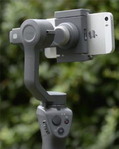 Using a gimbal to stabilise video on smartphone