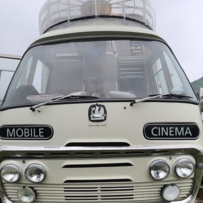 Vintage cinema bus, venue for Small Axe Film Festival
