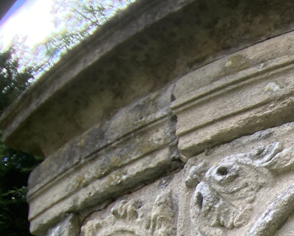edge detail of test image using Moment lens adapter with V1 fisheye lens on iPhone