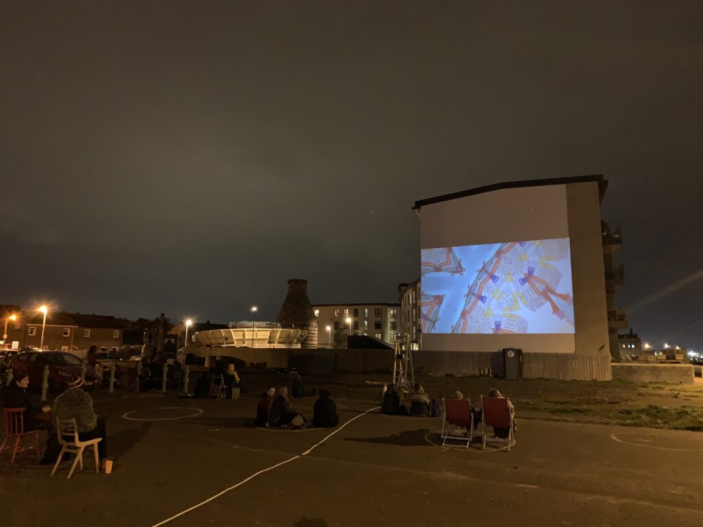 Open air cinema Portobello Promenade Edinburgh