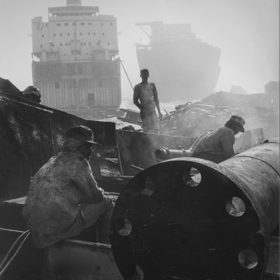 Ship breakers, Chittagong 12"x12" £70