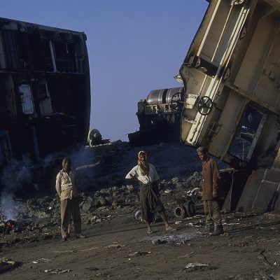 Ship breakers, Chittagong 12"x12" £70