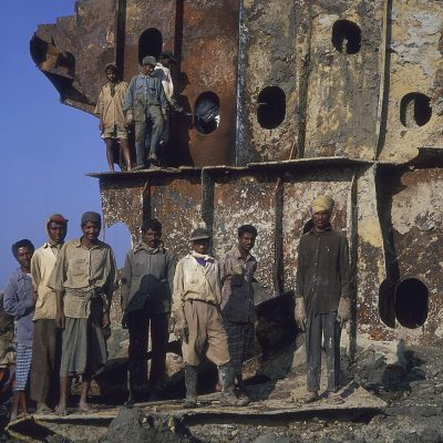 Ship breakers, Chittagong 12"x12" £70