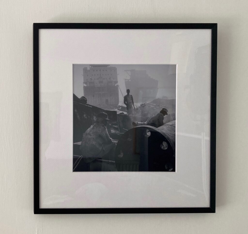 Framed print of ship breakers in Bangladesh