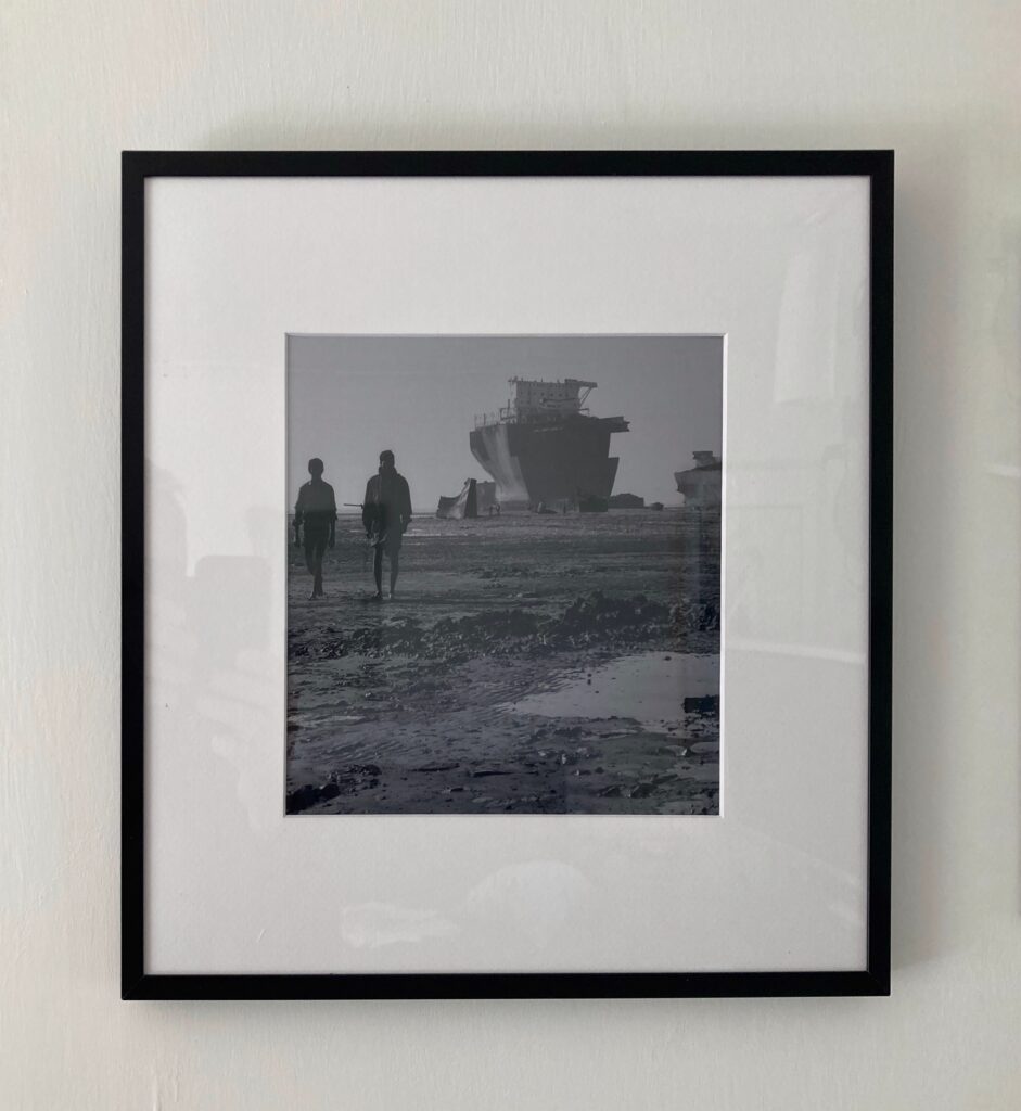 Framed print of ship breakers in Bangladesh