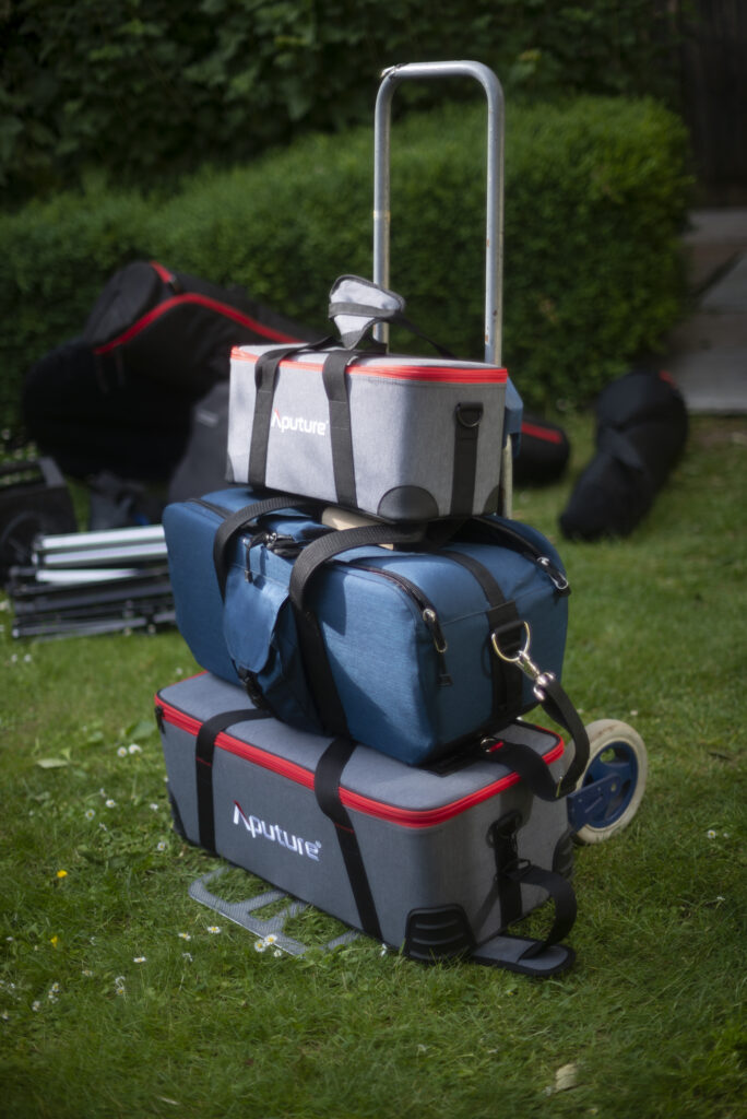 small folding trolley loaded